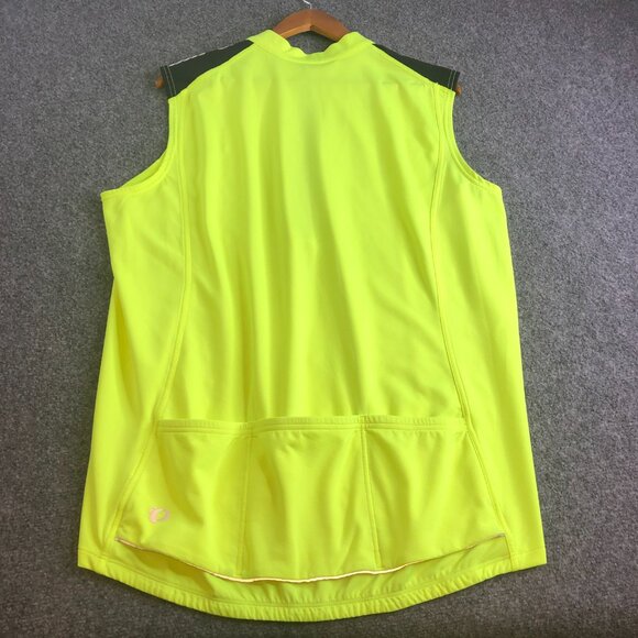 Pearl Izumi Cycling Vest Mens XXL 2XL Yellow Hi Vis Water Bottle Pockets Zip - Picture 6 of 8